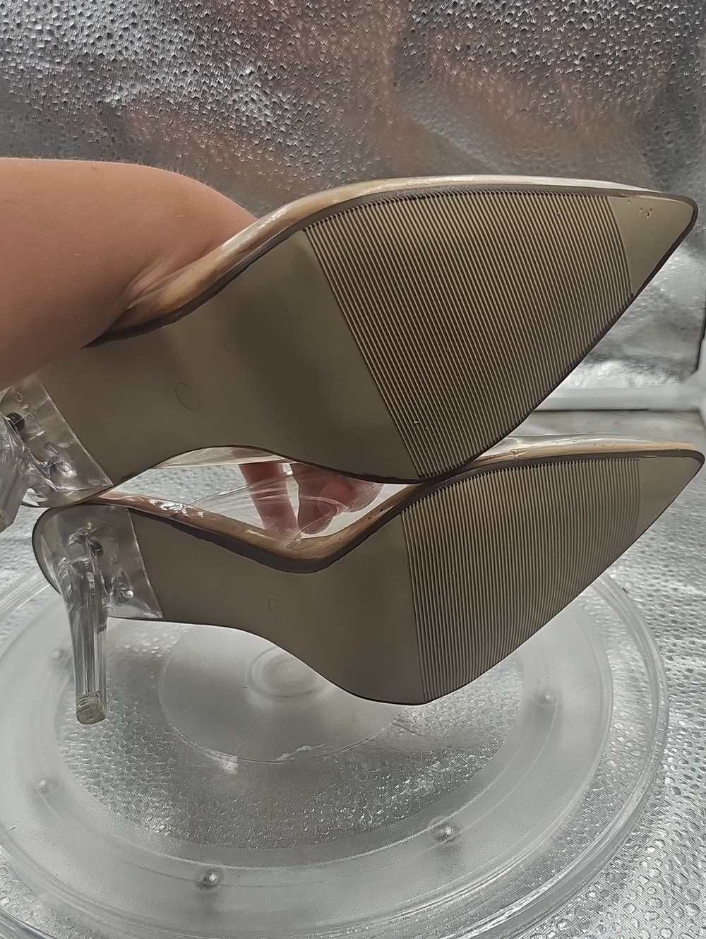 W Clear Heels Sz7 - Picture 4 of 4